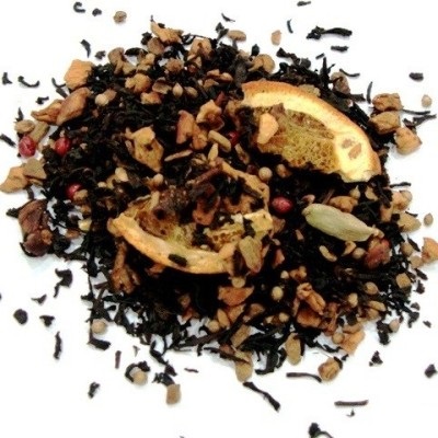 Τσάϊ ηφαίστειο(μαύρο τσάι-αμύγδαλα-μήλο-πορτοκάλι-κανέλα-ροδοπέταλα-γαρύφαλλο)